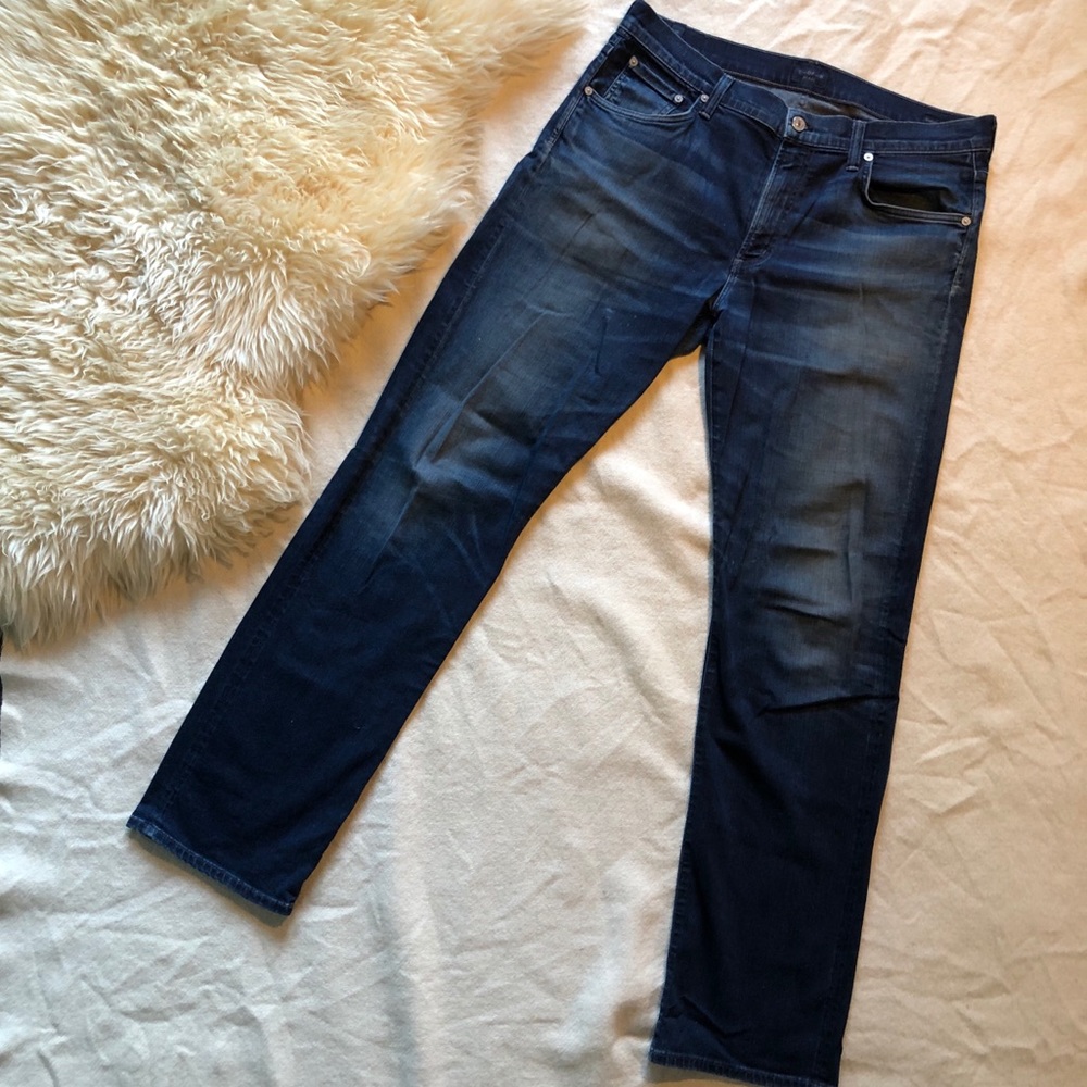 Citizens of Humanity Man Dark Wash Straight Denim